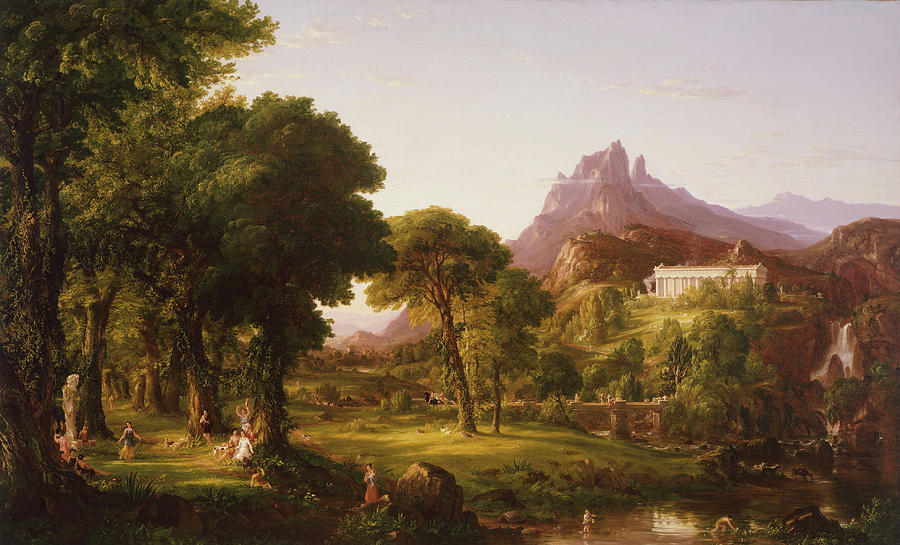 Dream of Arcadia, circa 1838 Painting by Thomas Cole