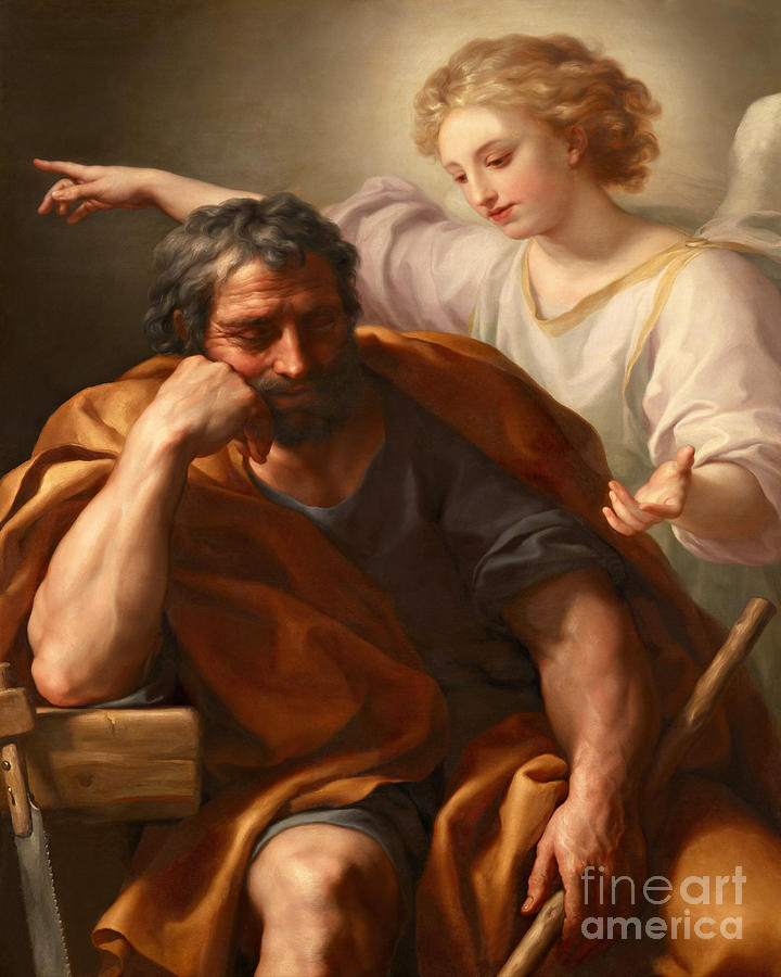 Dream of St. Joseph - CZDSJ Painting by Anton Raphael Mengs