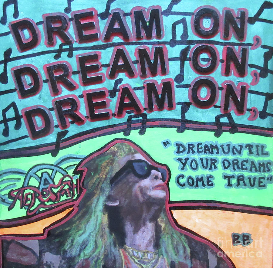 Dream On.....aerosmith Lyrics Mixed Media by Bradley Boug
