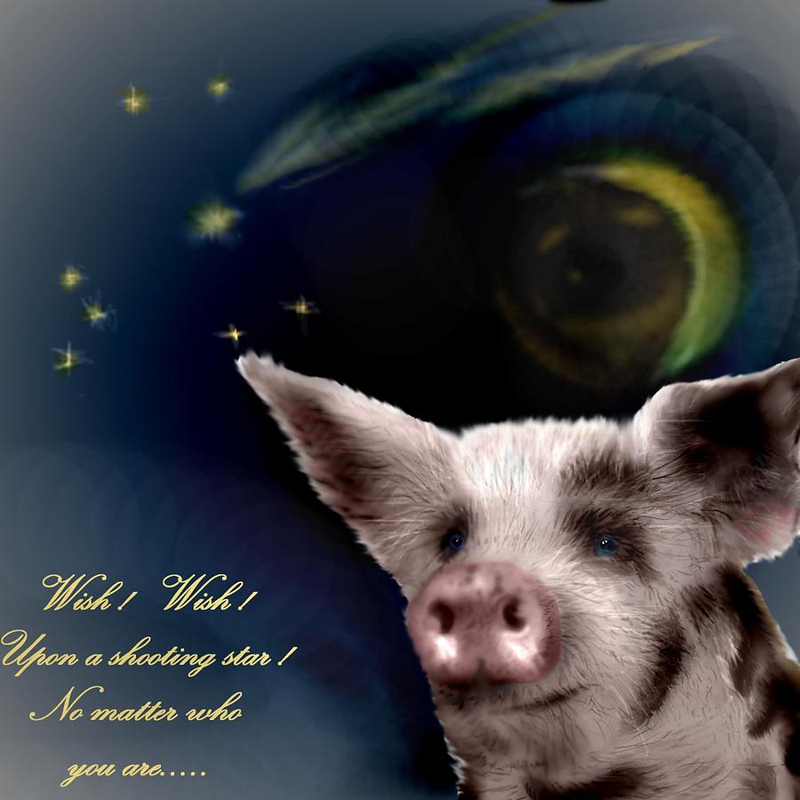 Dream Pig Mixed Media by Pamela Calhoun
