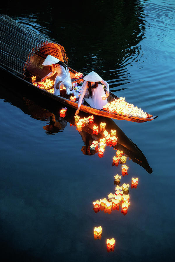 Dream River Lanterns of Vietnam Photograph by Dee Potter