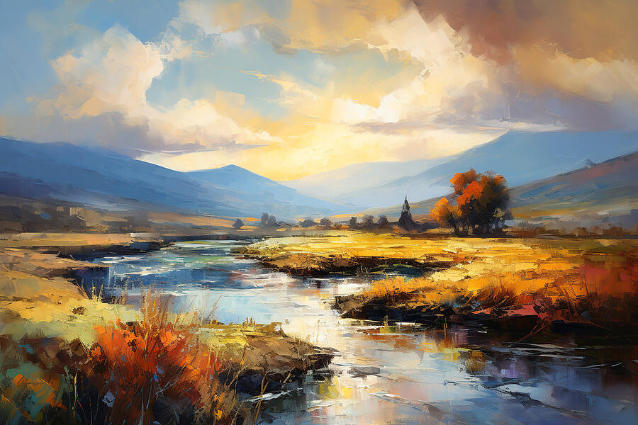 Sunset Painting - Dream Scene by Matt Black