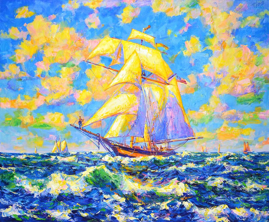 Dream ship. Painting by Iryna Kastsova