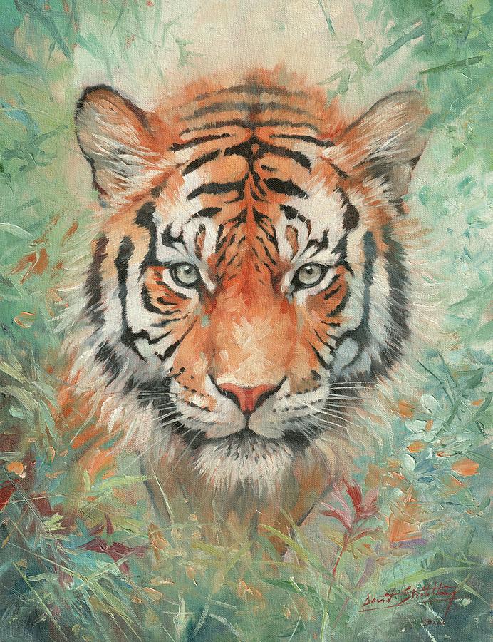 Dream Tiger Painting by David Stribbling