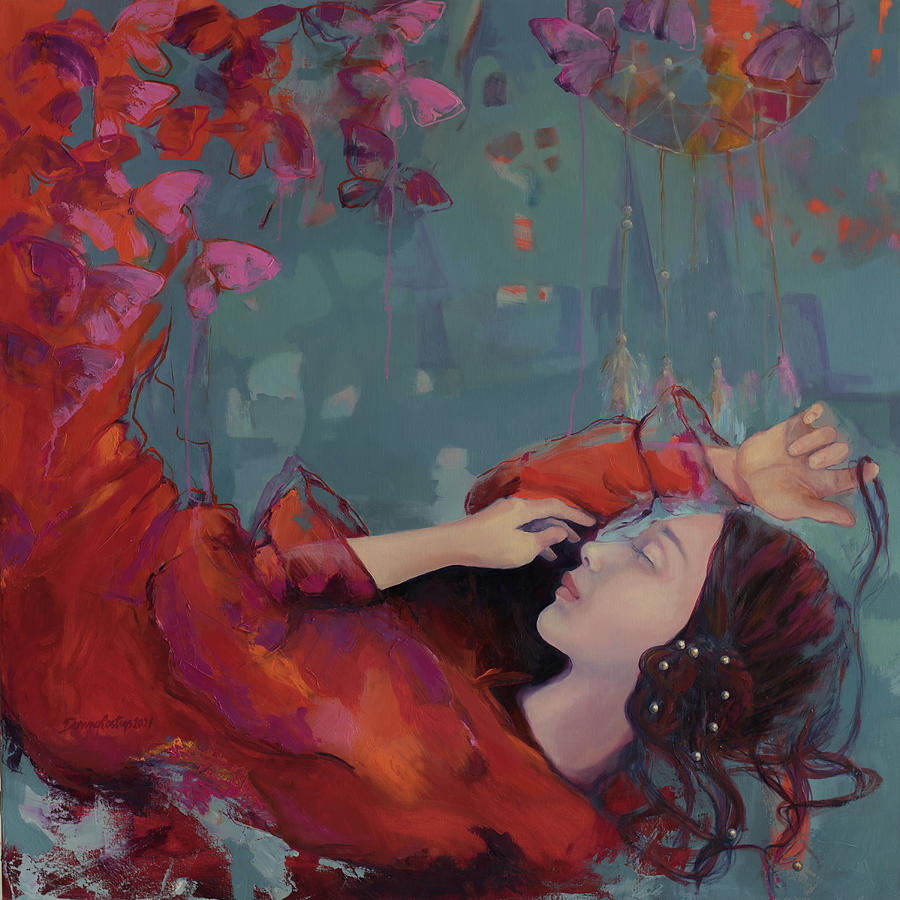 Flower Painting - Dreamcatcher 2 by Dorina Costras