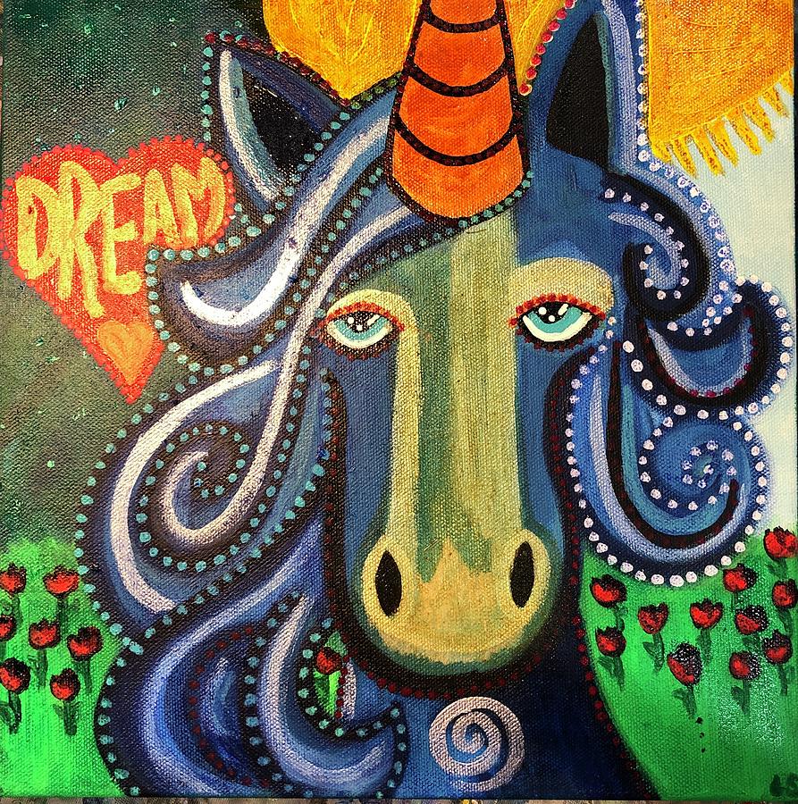 Unicorn Painting - Dreamicorn by Lori Spielman