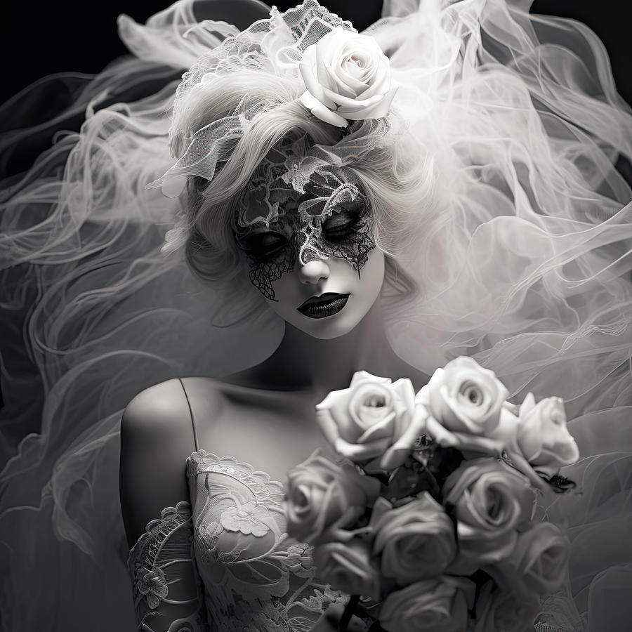 Rose Photograph - Dreaming Bride by My Head Cinema