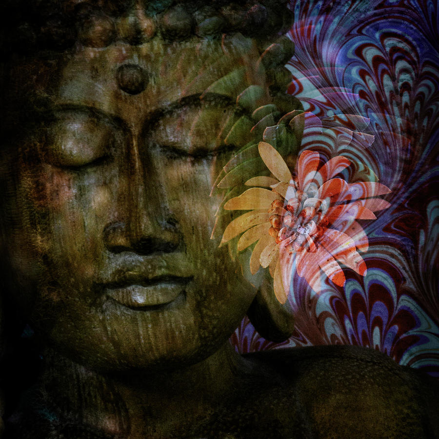 Dreaming Buddha Digital Art by Sheryl Karas