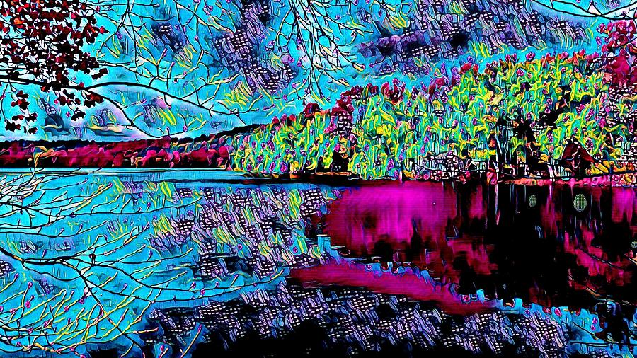 Dreaming by the Lake  Digital Art by Ally White