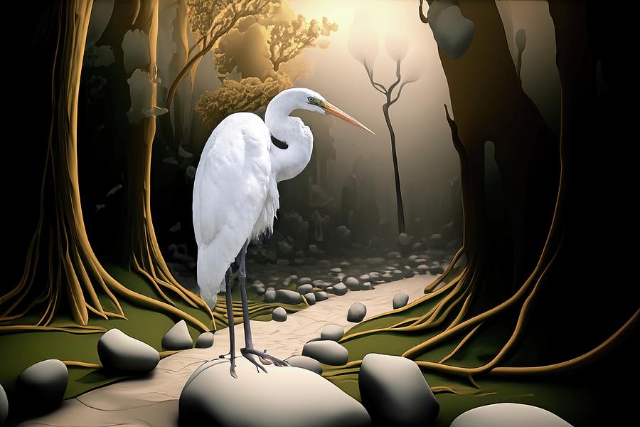 Dreaming Egret Photograph by Ray Congrove