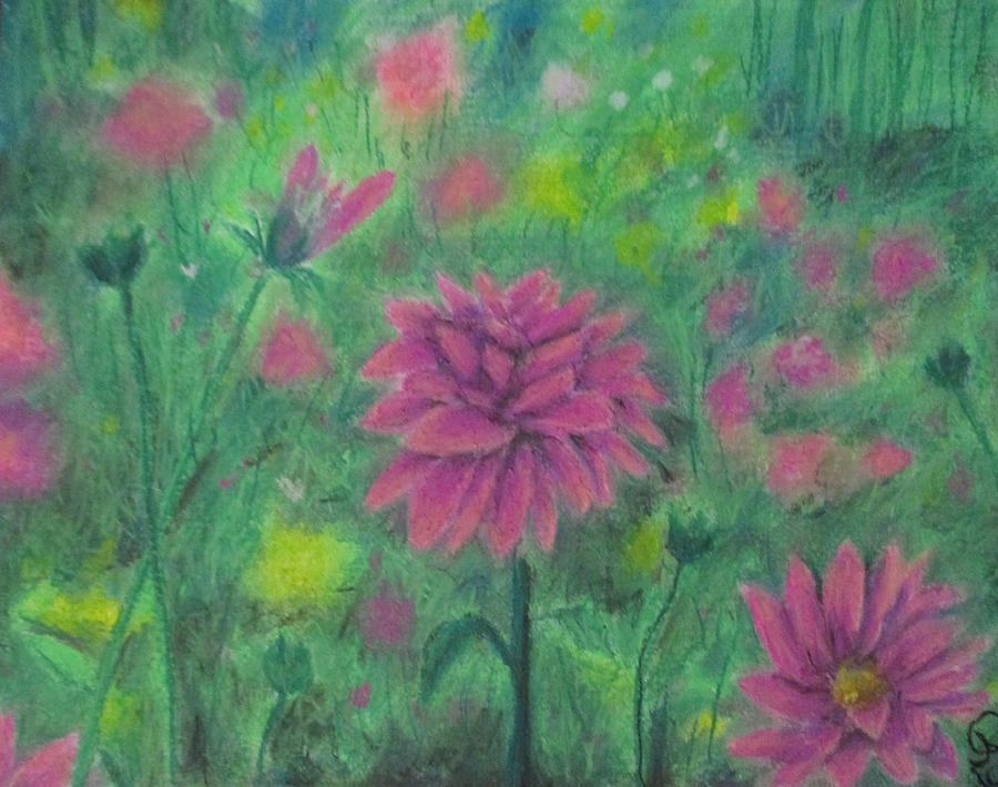 Dreaming of Dahlias Painting by Jen Shearer
