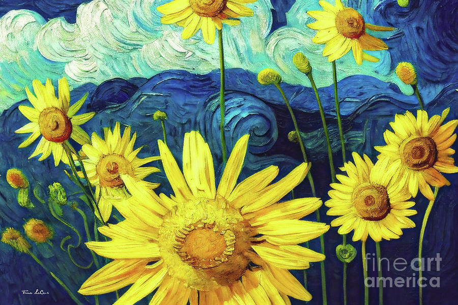 Dreaming Of Sunflowers Painting by Tina LeCour