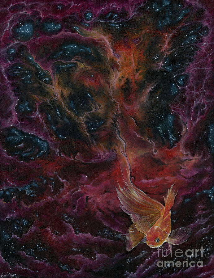 Fantasy Painting - Dreaming red by Ang El
