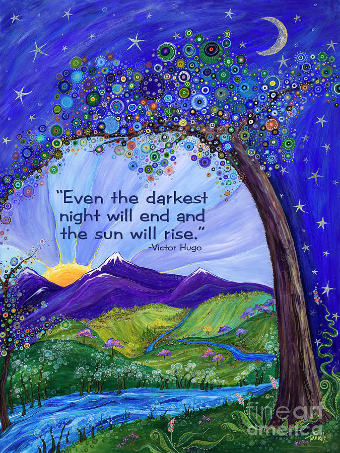Dreaming Tree with Quote #2 Painting by Tanielle Childers