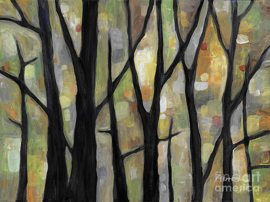 Dreaming Trees 2-gray Painting