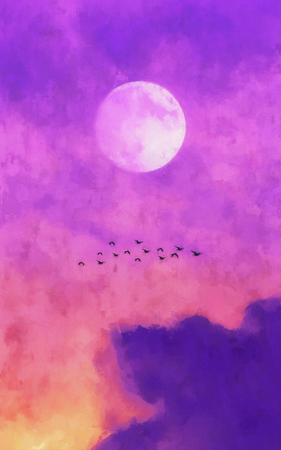 Dreaming under the Fullmoon - 02 Painting by AM FineArtPrints