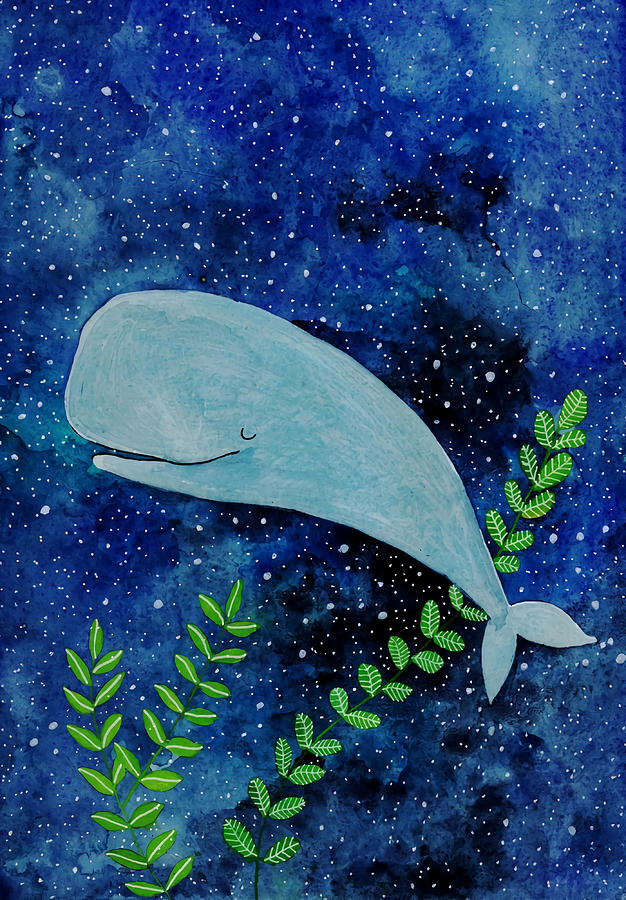 Dreaming whale cool Painting by Robinson Adams - Fine Art America