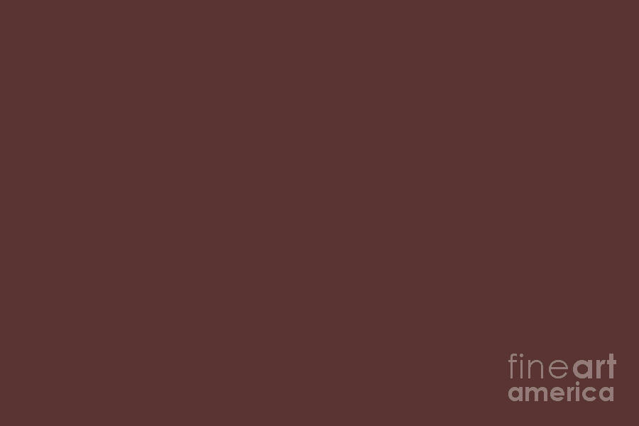 Dreams of Autumn Dark Red Brown Solid Color Pairs To Sherwin Williams Arresting Auburn SW 6034 Digital Art by PIPA Fine Art - Simply Solid