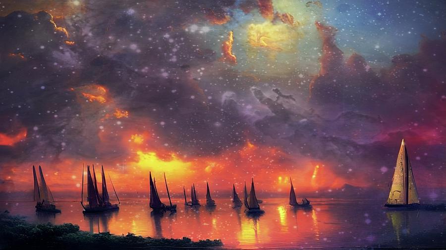 Dreams Of Sailing  Digital Art by Ally White