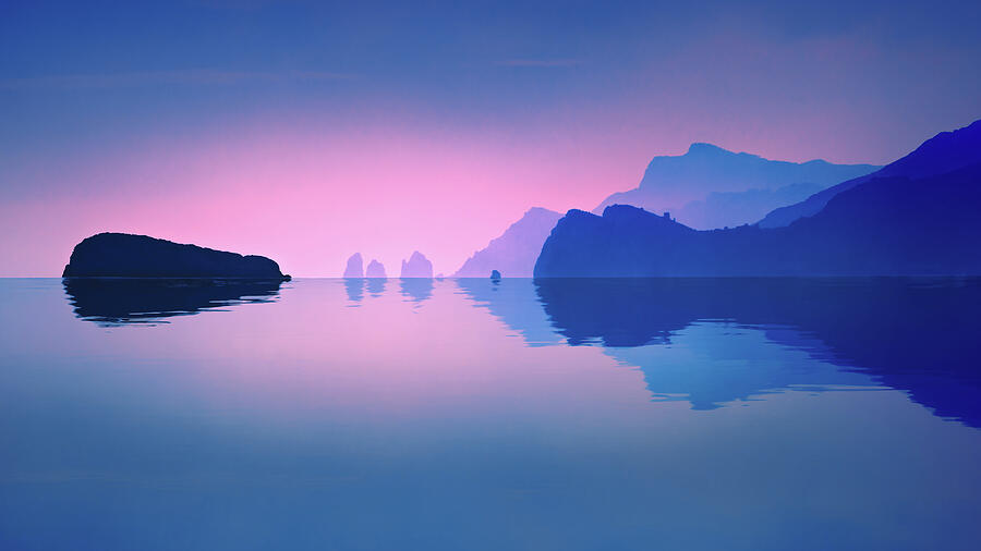 Dreamscape Dusk on the Amalfi Coast Photograph by John Wright Dreamscape Dusk on the Amalfi Coast Photograph by John Wright