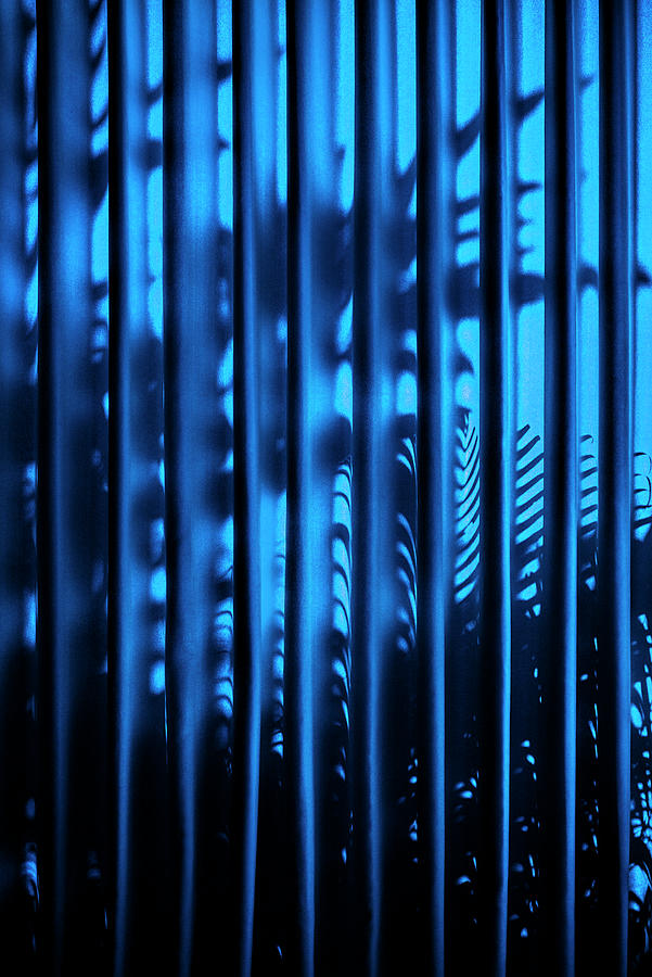 Dreamy Bali - Blue Curtain Shadow Photograph by Philippe HUGONNARD