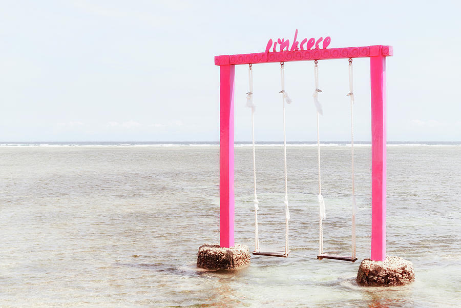 Dreamy Bali - Pink Swing for Two Photograph by Philippe HUGONNARD
