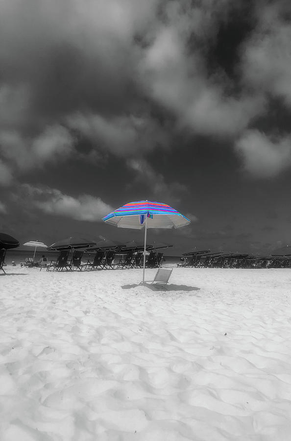 Dreamy Beach Umbrella Photograph by Dan Sproul