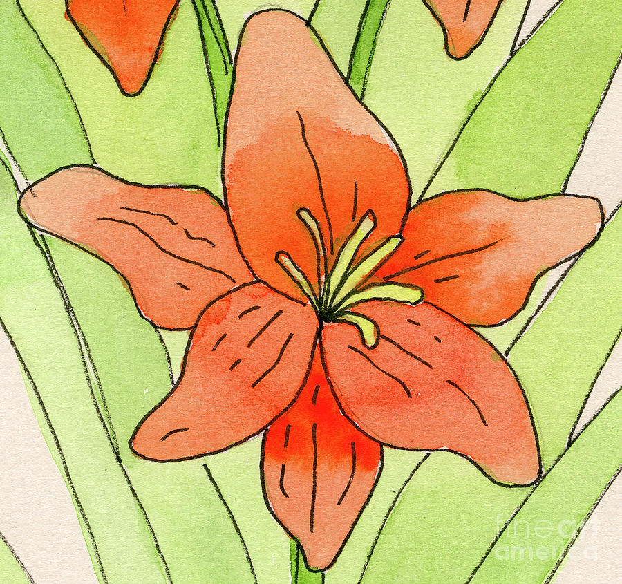 Dreamy Daylily Painting by Norma Appleton