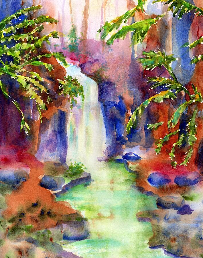 Dreamy Forest River Painting by Carlin Blahnik CarlinArtWatercolor