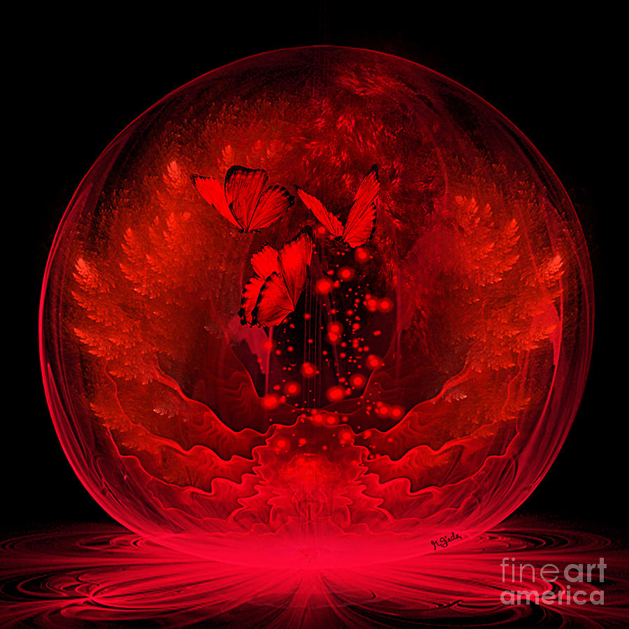 Fantasy Digital Art - Dreamy glass globe by Giada Rossi
