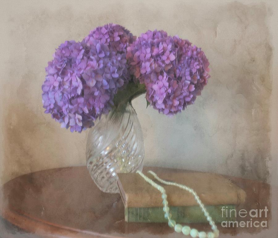 Impressionism Photograph - Dreamy Hydrangea and Pearls by Luther Fine Art