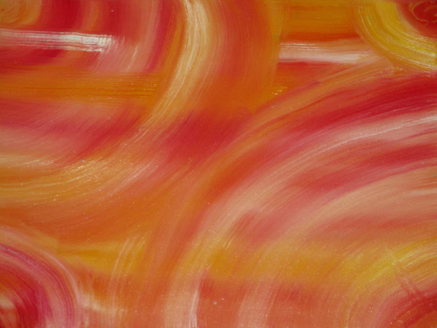 Abstract Painting - Dreamy Orange by Elizabeth Simpson