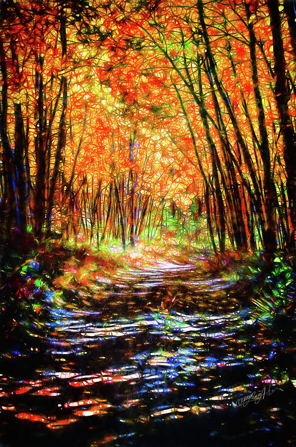 Dreamy Path Through Aspen Trees Photograph by Lena Owens - OLena Art Vibrant Palette Knife and Graphic Design