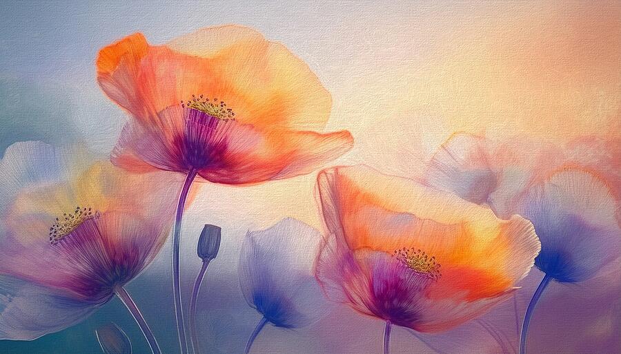 Dreamy Poppies Mixed Media by Susan Rydberg Dreamy Poppies Mixed Media by Susan Rydberg