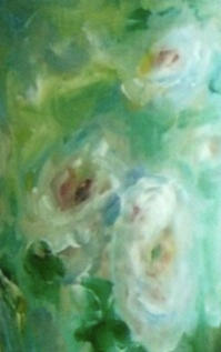 Dreamy Soft Roses Painting by Mary Wolf