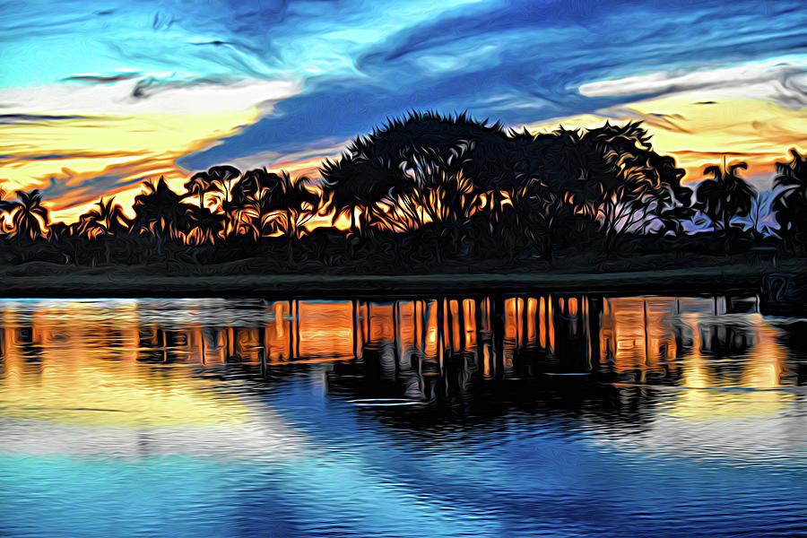 Dreamy Sunset Reflections Photograph