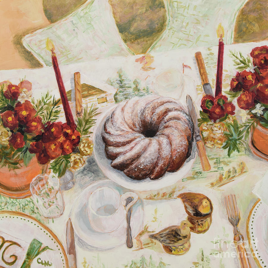 Dreamy Tablescape Painting by Cheryl McClure
