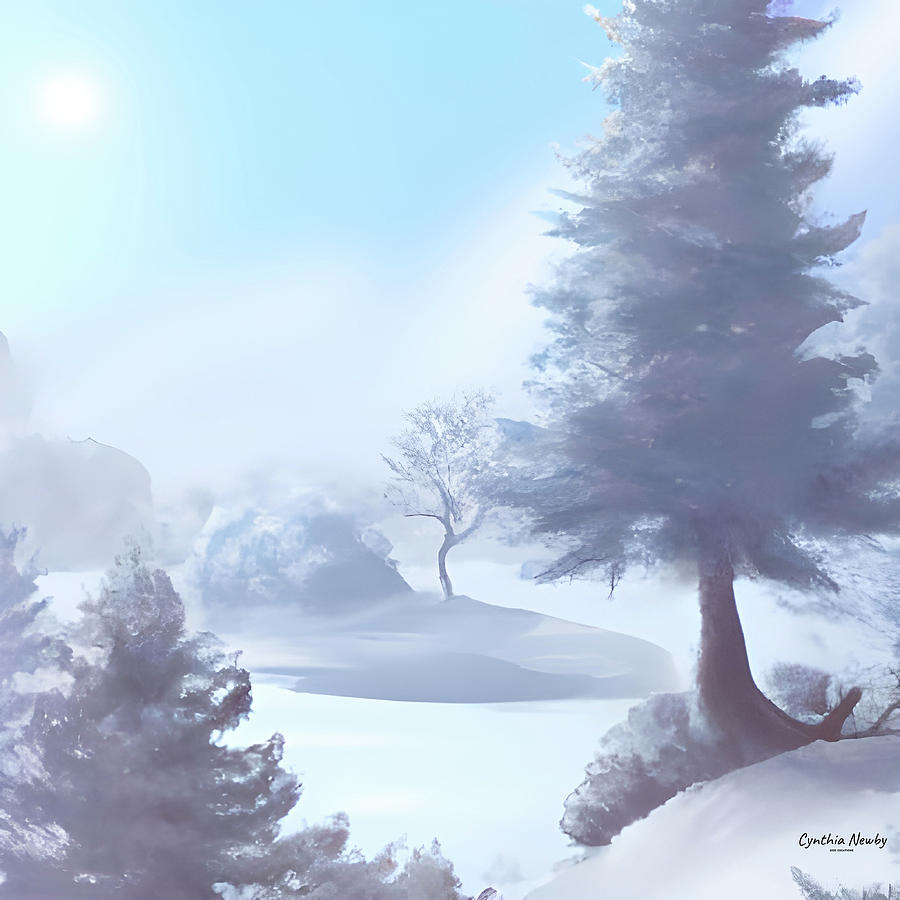 Dreamy Winter Wonderland v1 Digital Art by Cindys Creative Corner