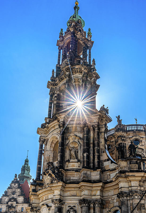 Dresden Cathedral Spire Photograph