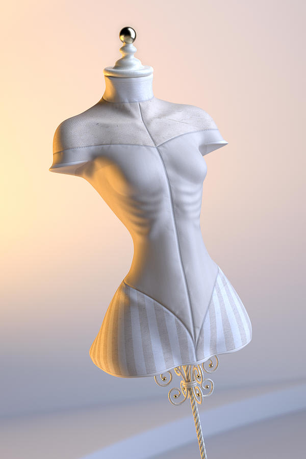 Dress form in shape of an underweight woman Photograph by Dieter Spannknebel