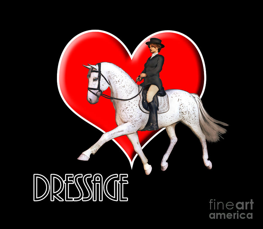 Horse Painting - Dressage Rider by Two Hivelys