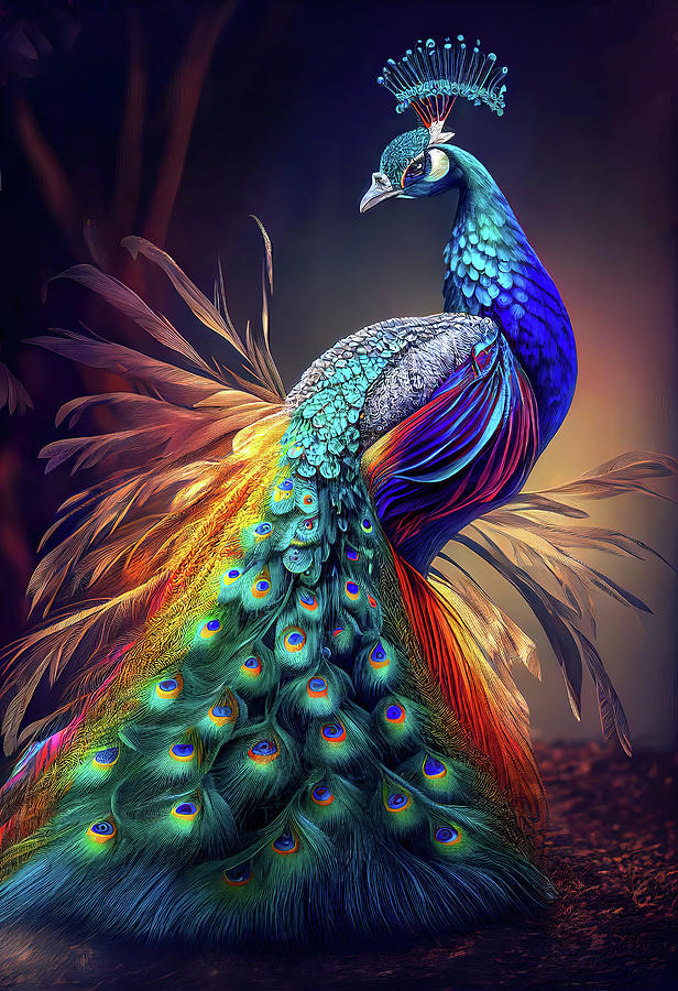 Dressed For The Peahens Digital Art By Wes And Dotty Weber Fine Art