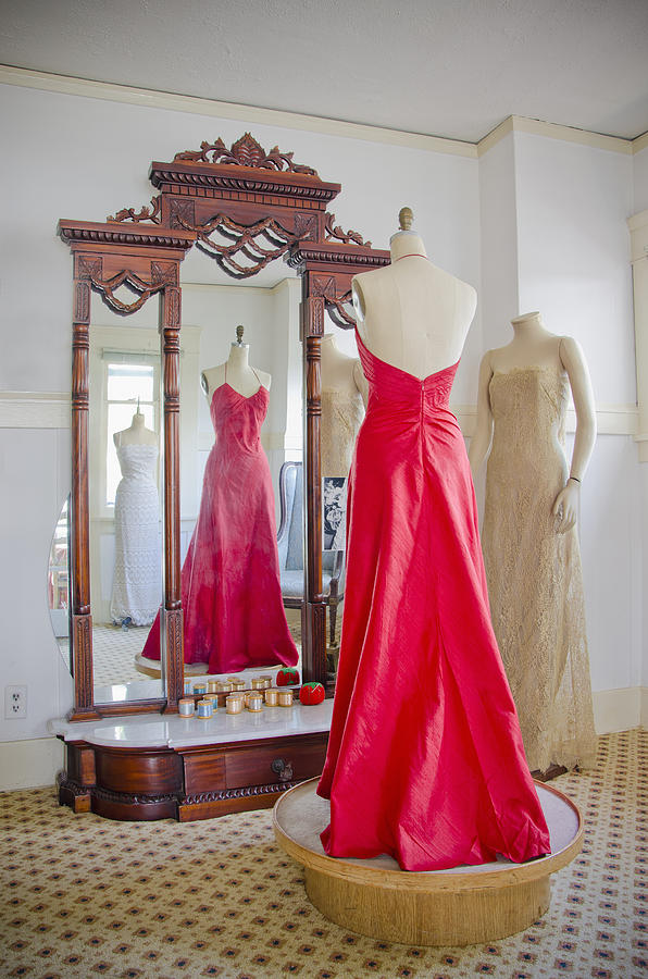 Dressmakers Shop, Red Gown Photograph by Stephen Simpson