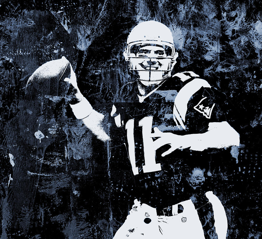 Drew Bledsoe Mixed Media by Brian Reaves
