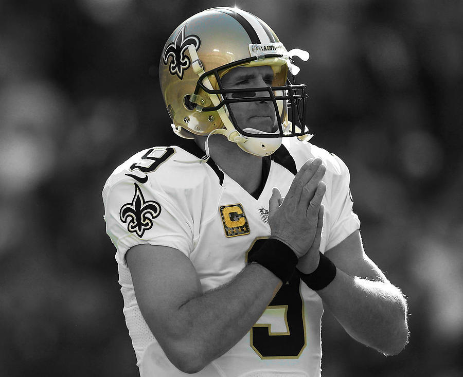 Drew Brees Love of the Game Mixed Media by Brian Reaves