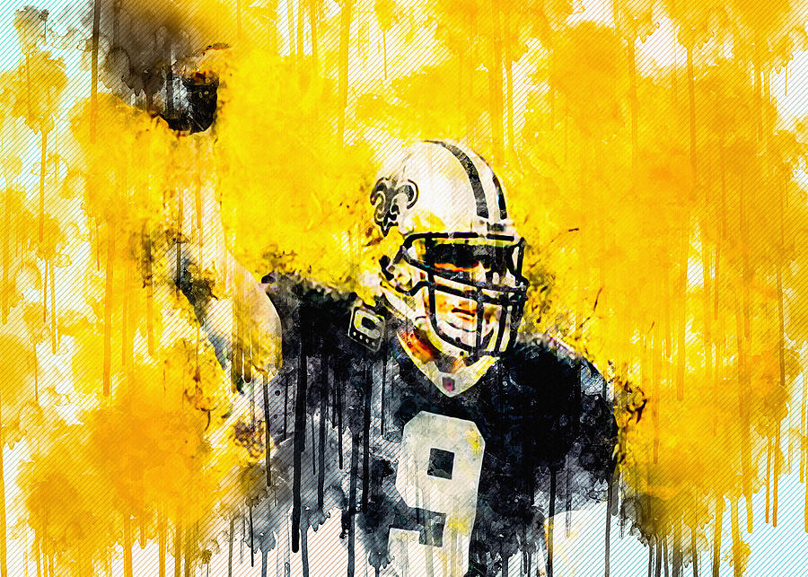 Drew Brees New Orleans Saints Art Paint Creative Art Painting by Sissy ...