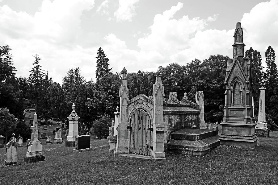 Drew Jacob Mausoleum Black And White Photograph by Debbie Oppermann