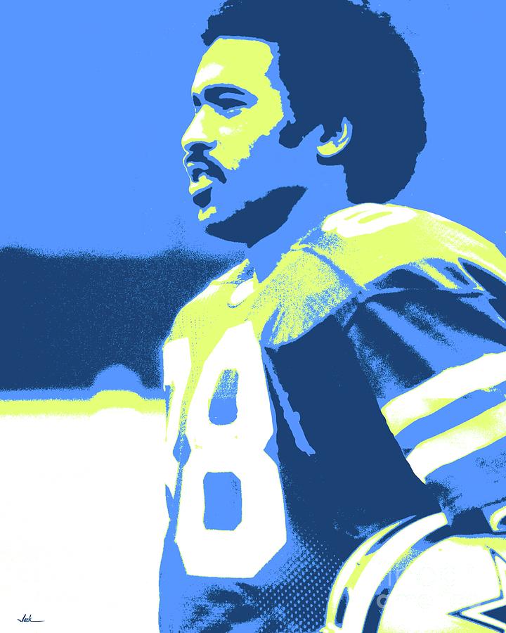 Drew Pearson Painting - Drew Pearson by Jack Bunds Drew Pearson Painting - Drew Pearson by Jack Bunds