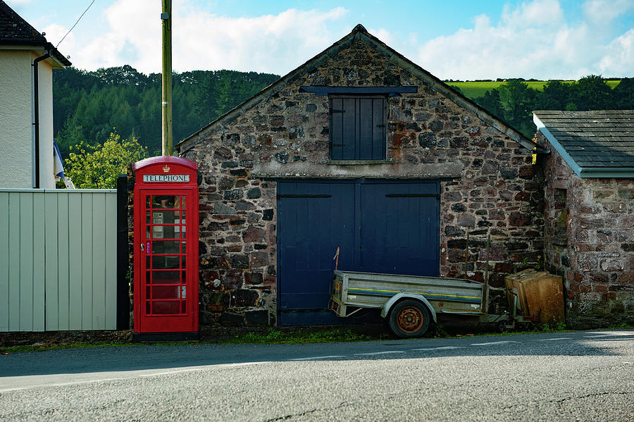 Drewsteignton Red Telephone Box Dartmoor Photograph by Helen Jackson