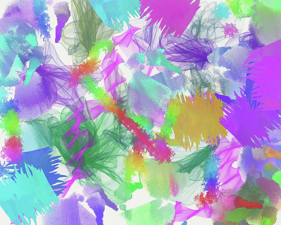Dribs and Drabs of Color - Digital Abstract Digital Art by Cordia Murphy